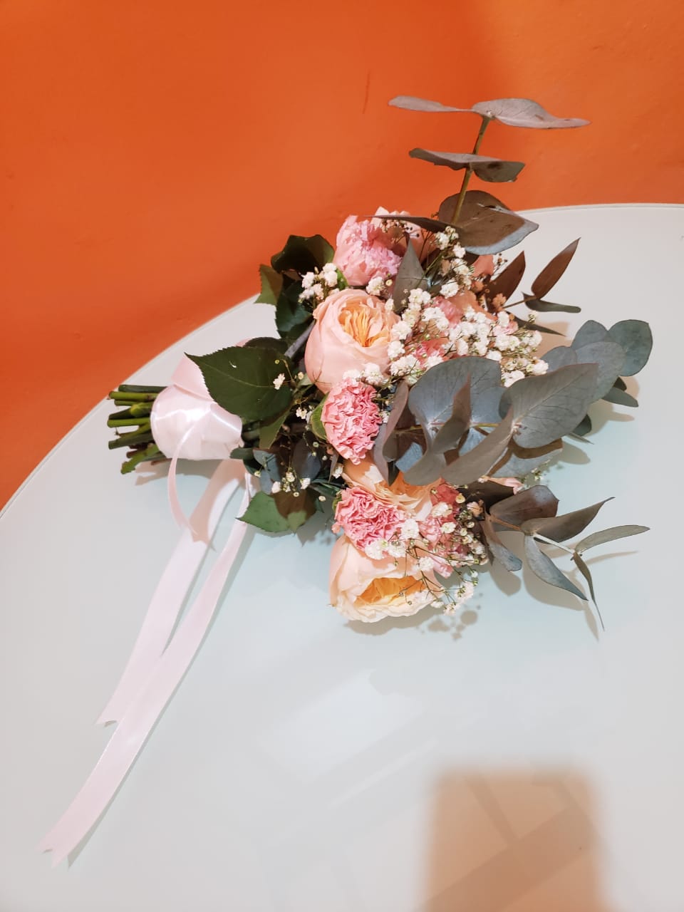 Delicate pink flower arrangement